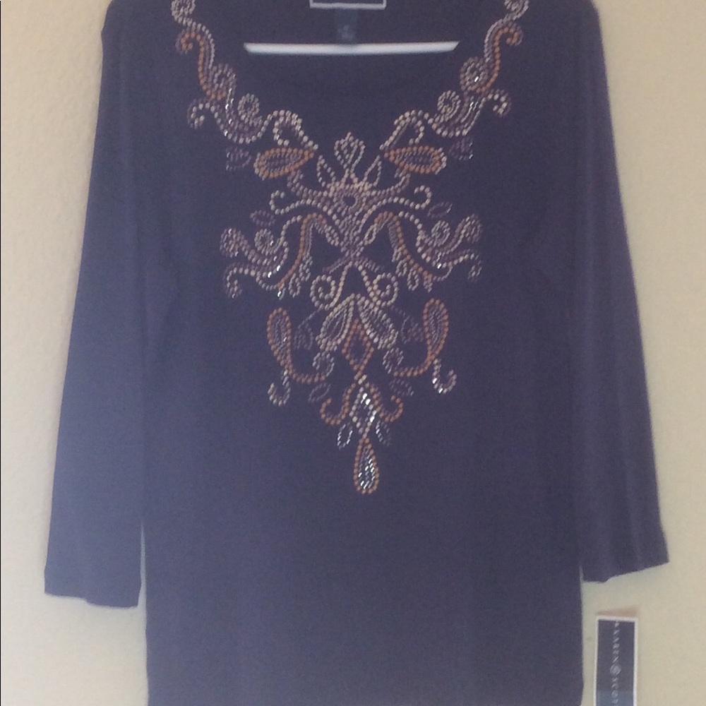 Karen Scott beaded top